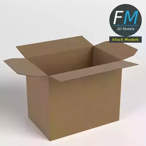 Cardboard box open