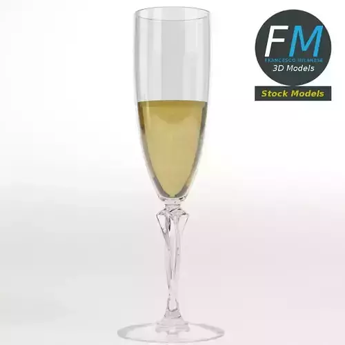 Champagne in flute glass