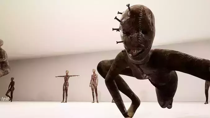 Creepy Girl Low-poly 3D model