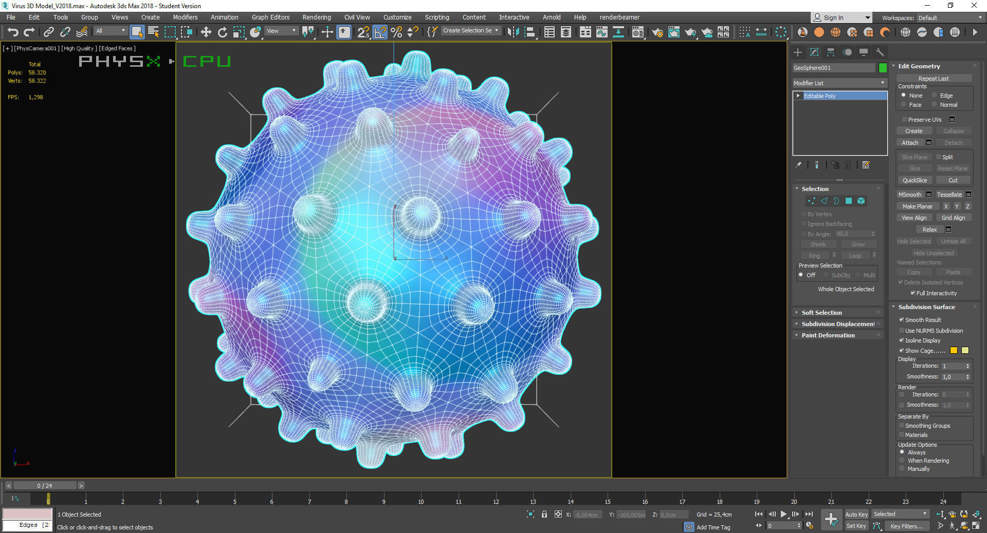Virus 3D Model coronavirus 3D model_2