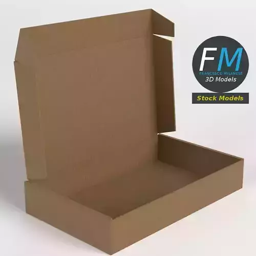 Carton box open 3D model