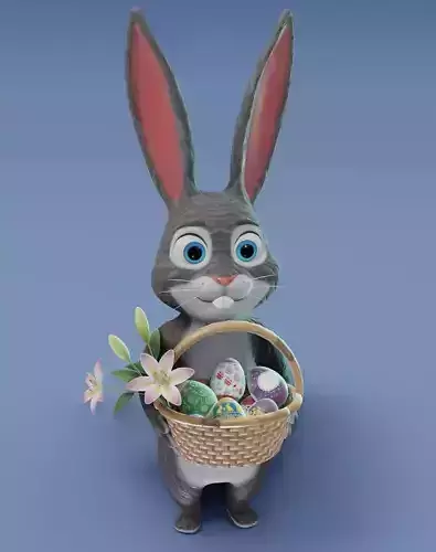 Easter Bunny 3D Model Low-poly 3D model