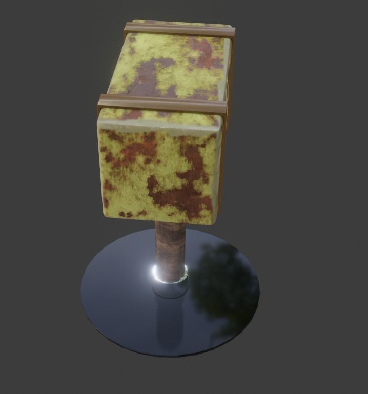 PAINTED 3D HAMMER Low-poly 3D model_1