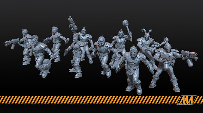 wasteland gangers 3D print model