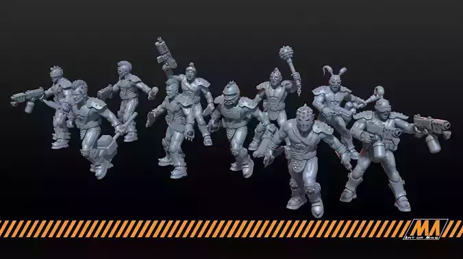 wasteland gangers 3D print model