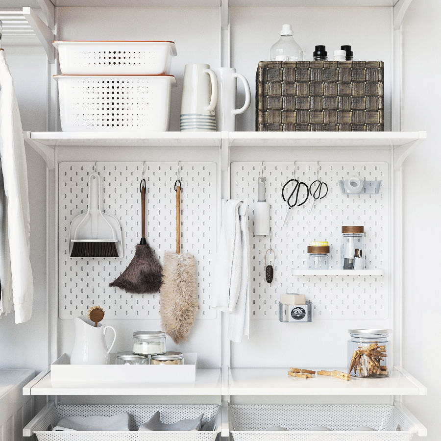 wall module Algot 13 washing machine Laundry set 3D model_3