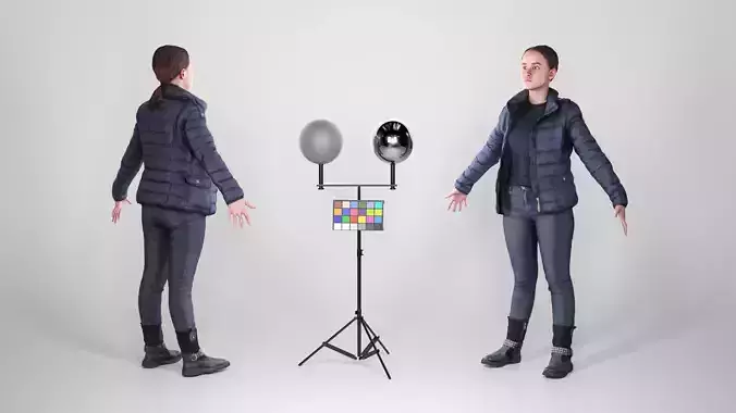 Woman street style in A-pose 122