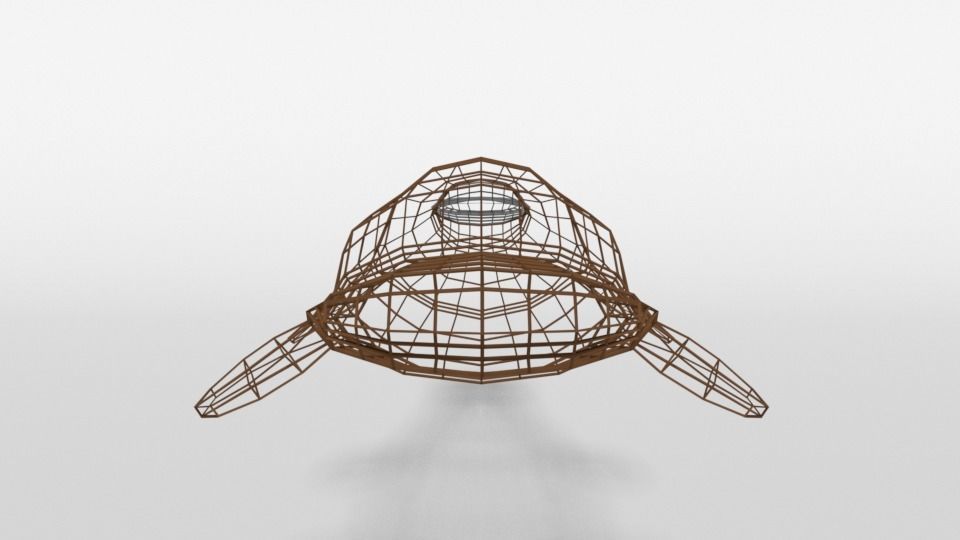 Low Poly Cartoon Platypus Low-poly 3D model_12