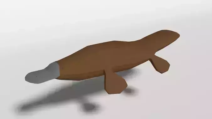 Low Poly Cartoon Platypus Low-poly 3D model Low Poly Cartoon Platypus Low-poly 3D model