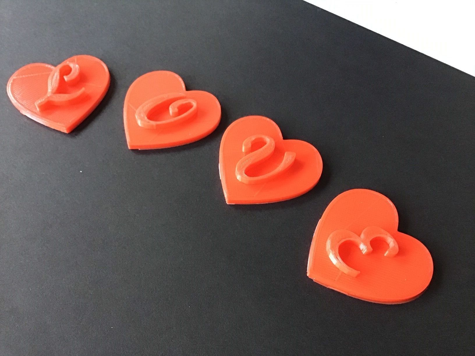 HEART Valentines day 3d letters STL file 3D print model_2