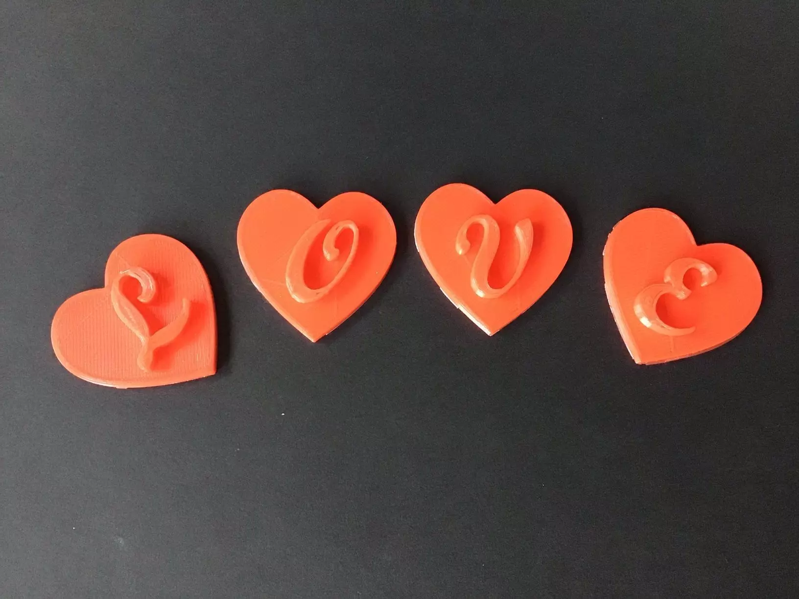 HEART Valentines day 3d letters STL file 3D print model_0