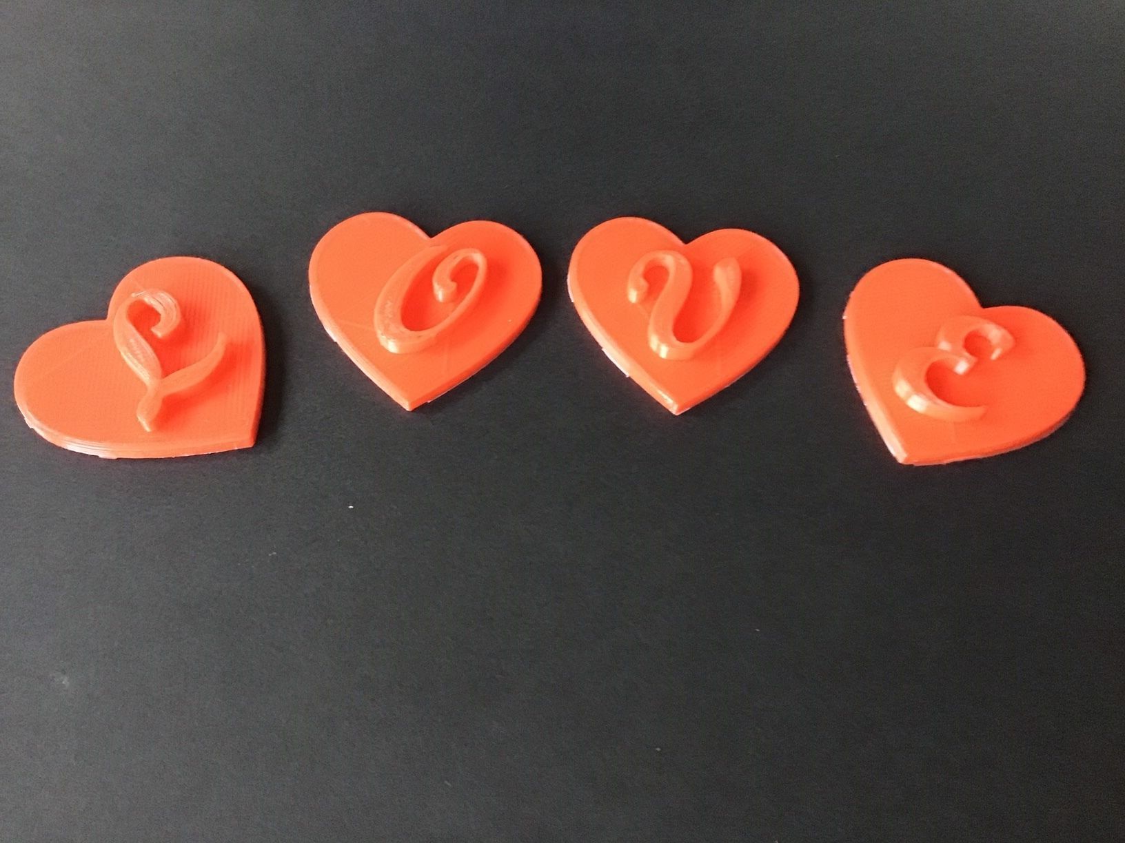 HEART Valentines day 3d letters STL file 3D print model_1