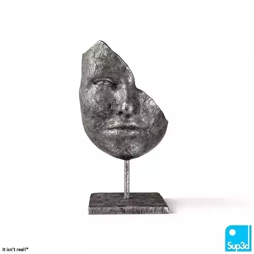 Statue Face Low-poly 3D model