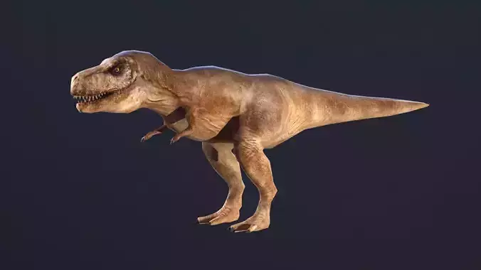 T-rex dog Low-poly 3D model