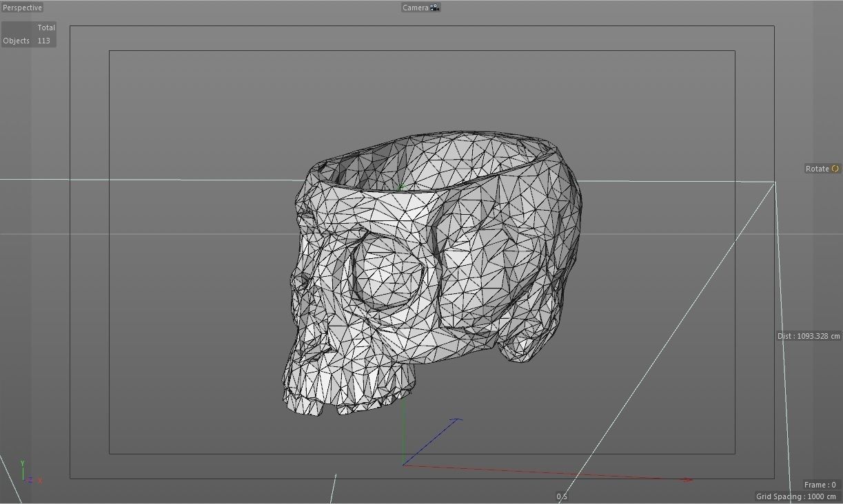 Skull Vase  3D print model_12
