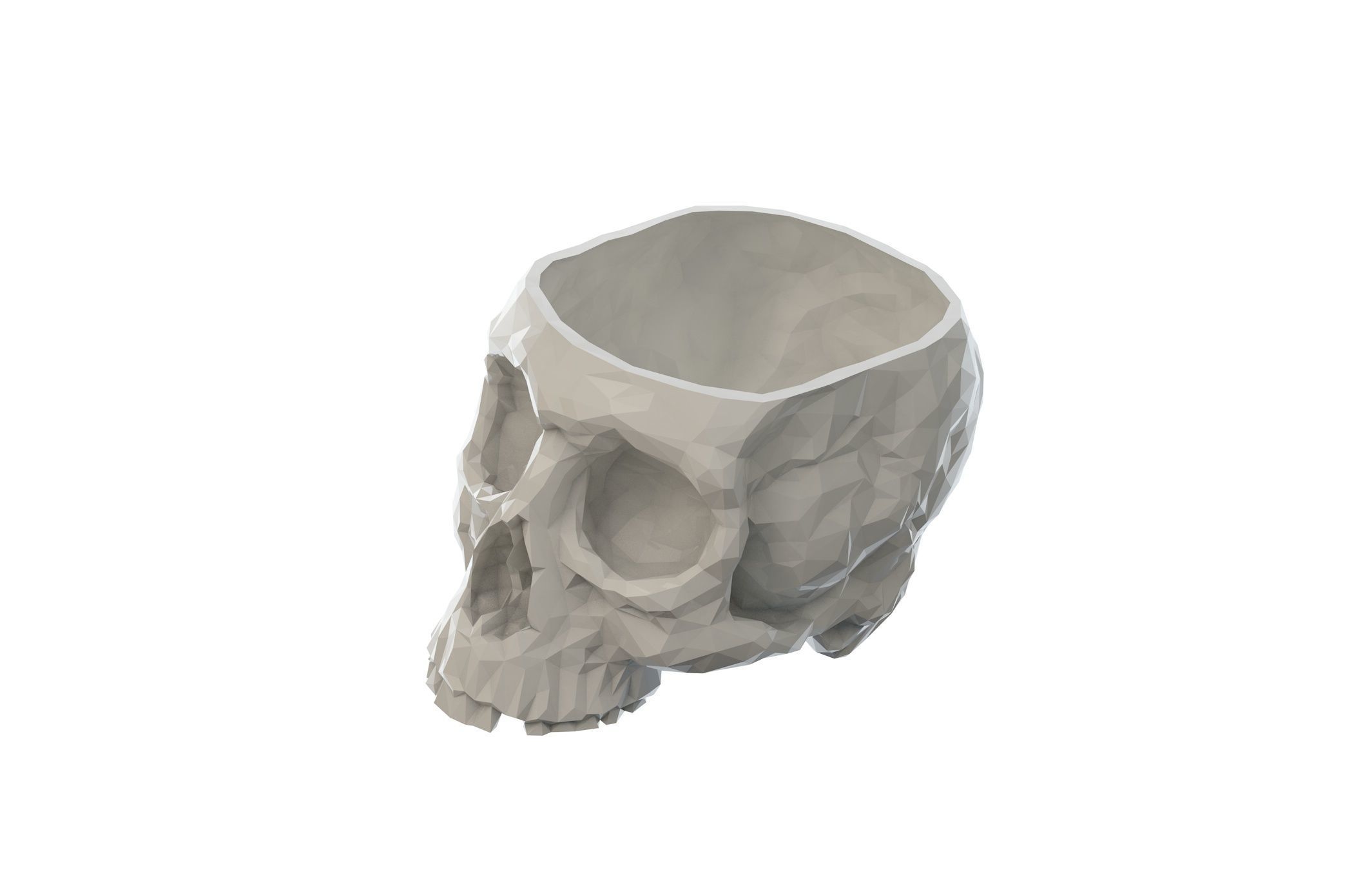 Skull Vase  3D print model_9