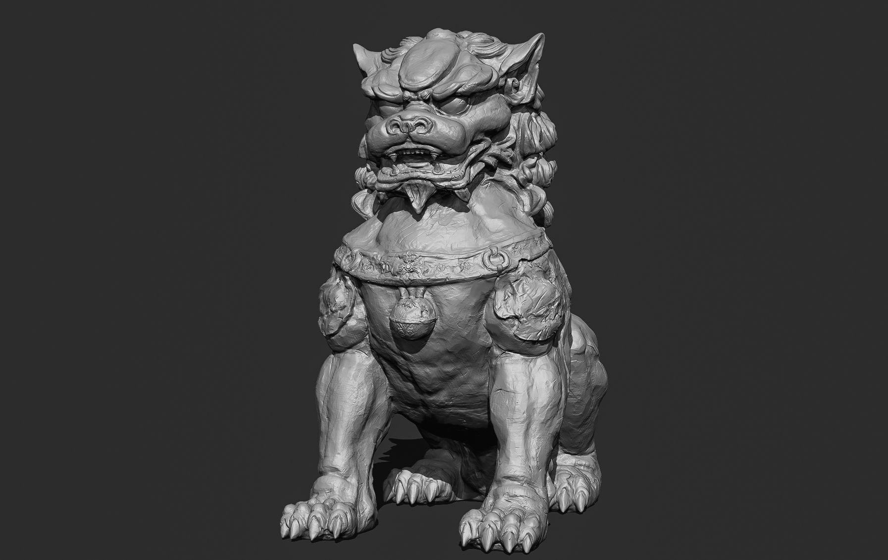 Chinese guardian lion foo dog 3D print model_21