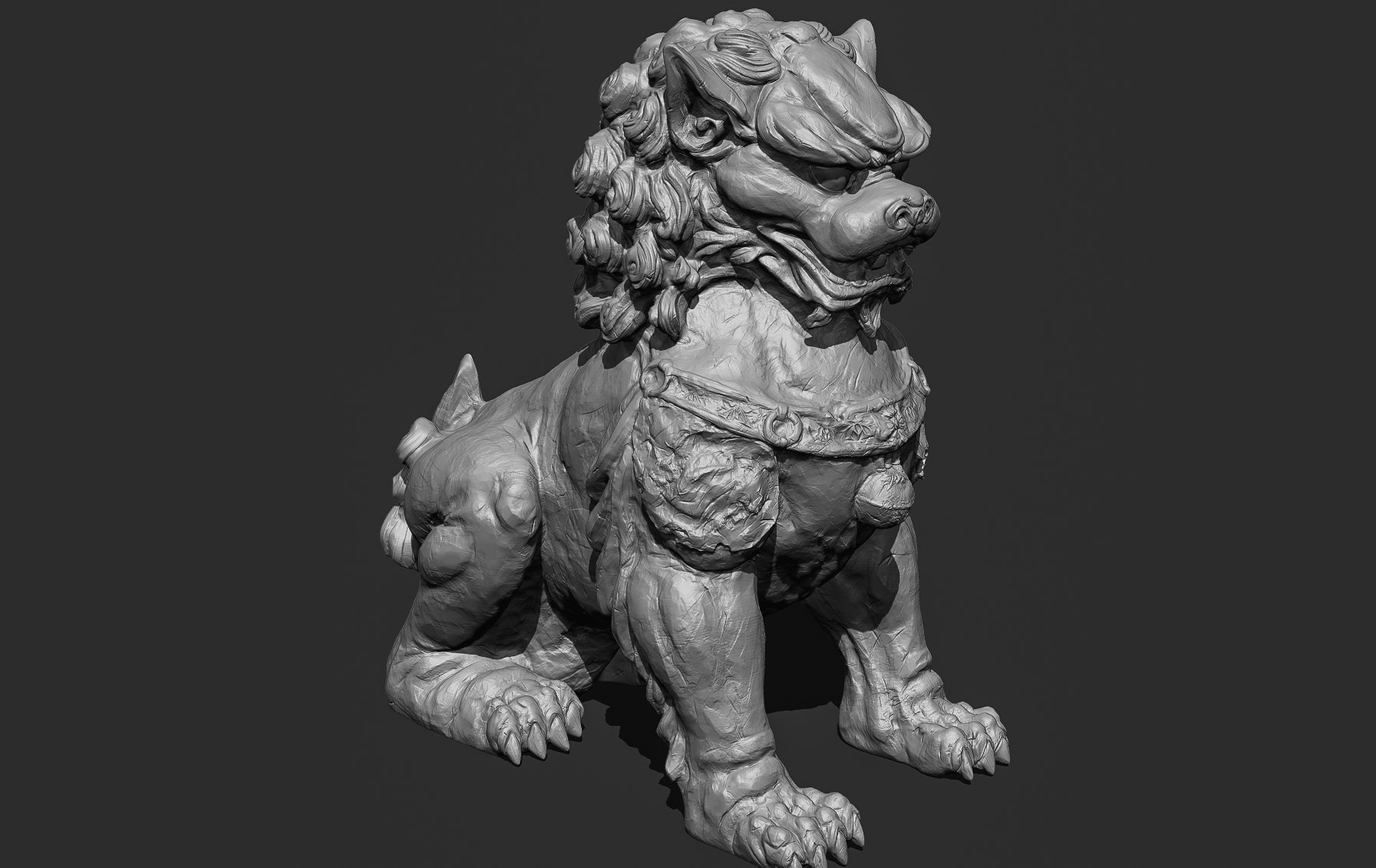 Chinese guardian lion foo dog 3D print model_12