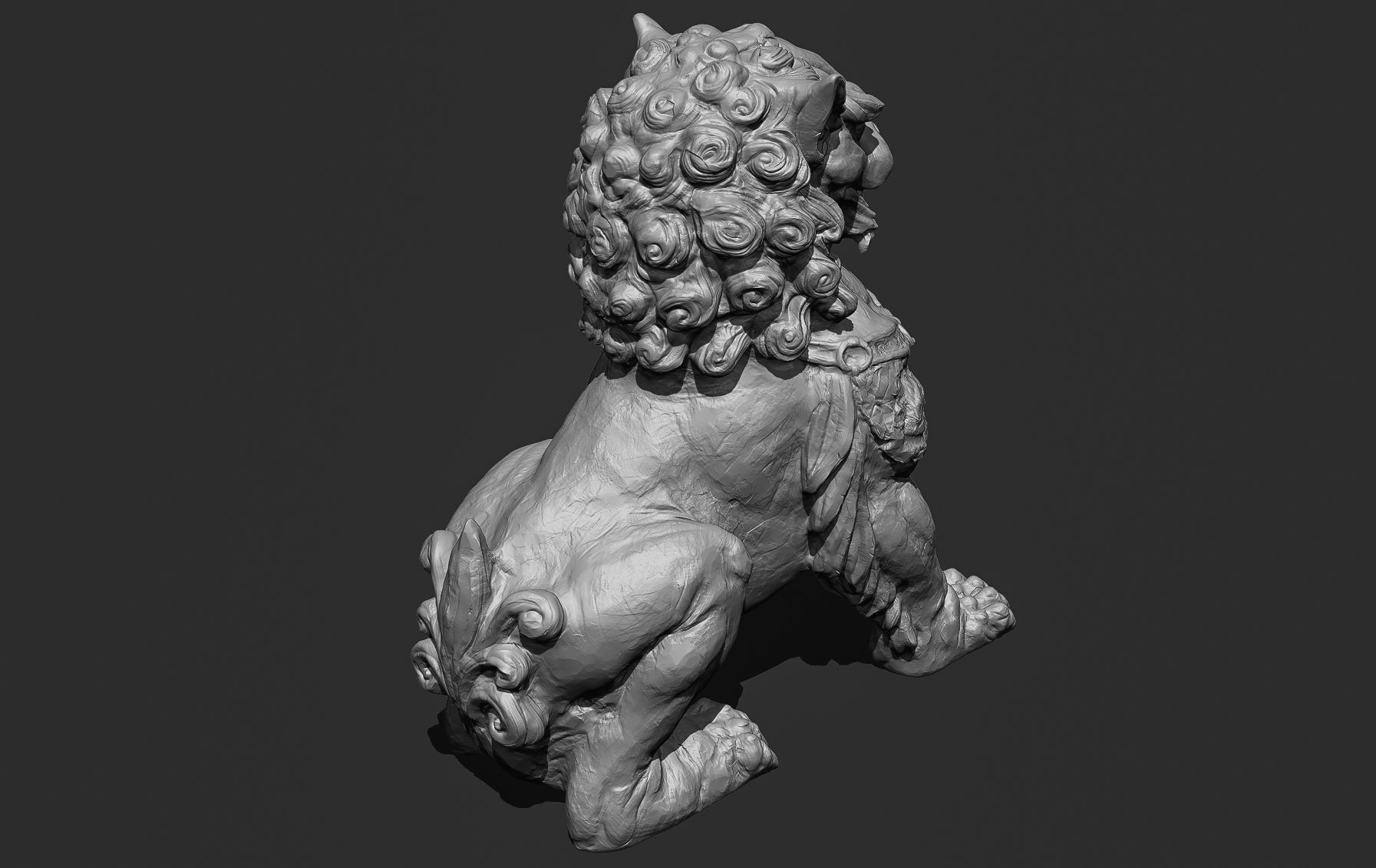 Chinese guardian lion foo dog 3D print model_14