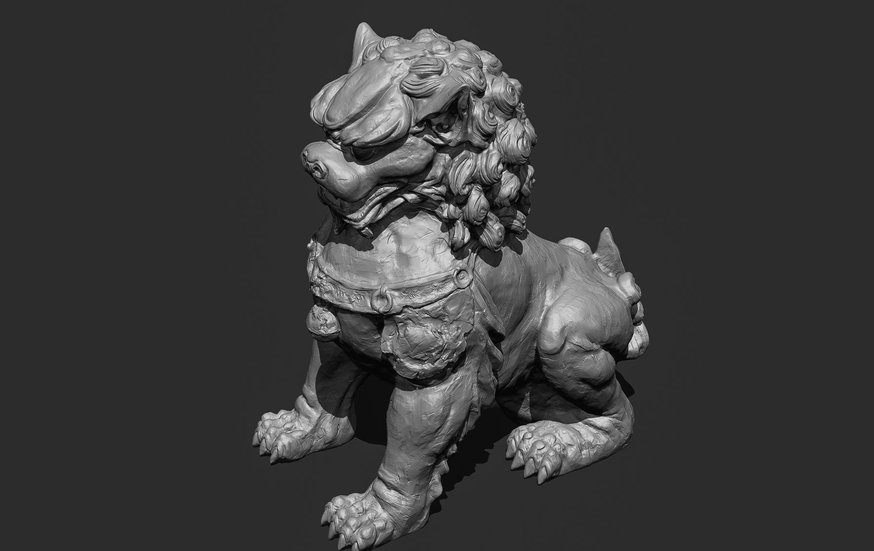 Chinese guardian lion foo dog 3D print model_19