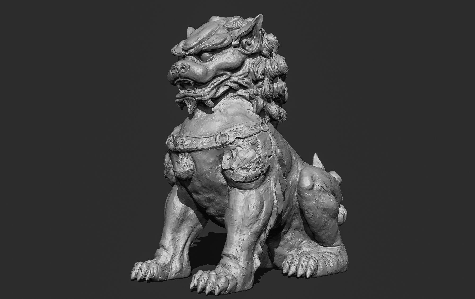 Chinese guardian lion foo dog 3D print model_10