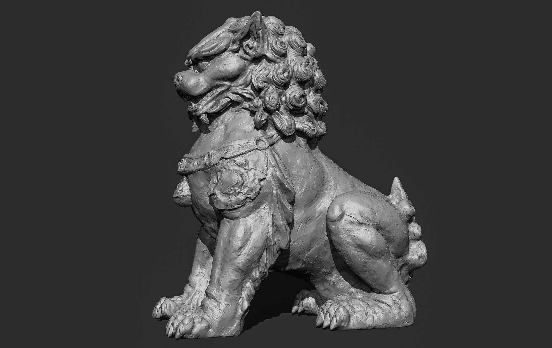 Chinese guardian lion foo dog 3D print model_16