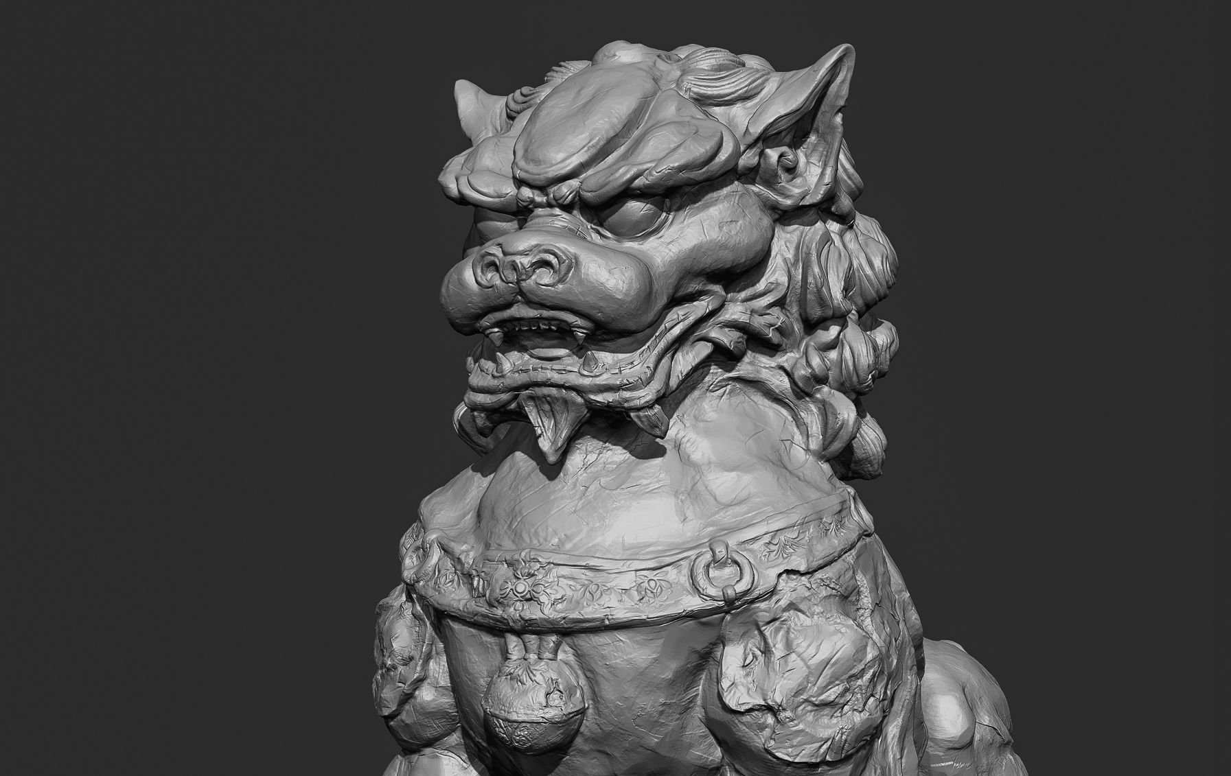 Chinese guardian lion foo dog 3D print model_9