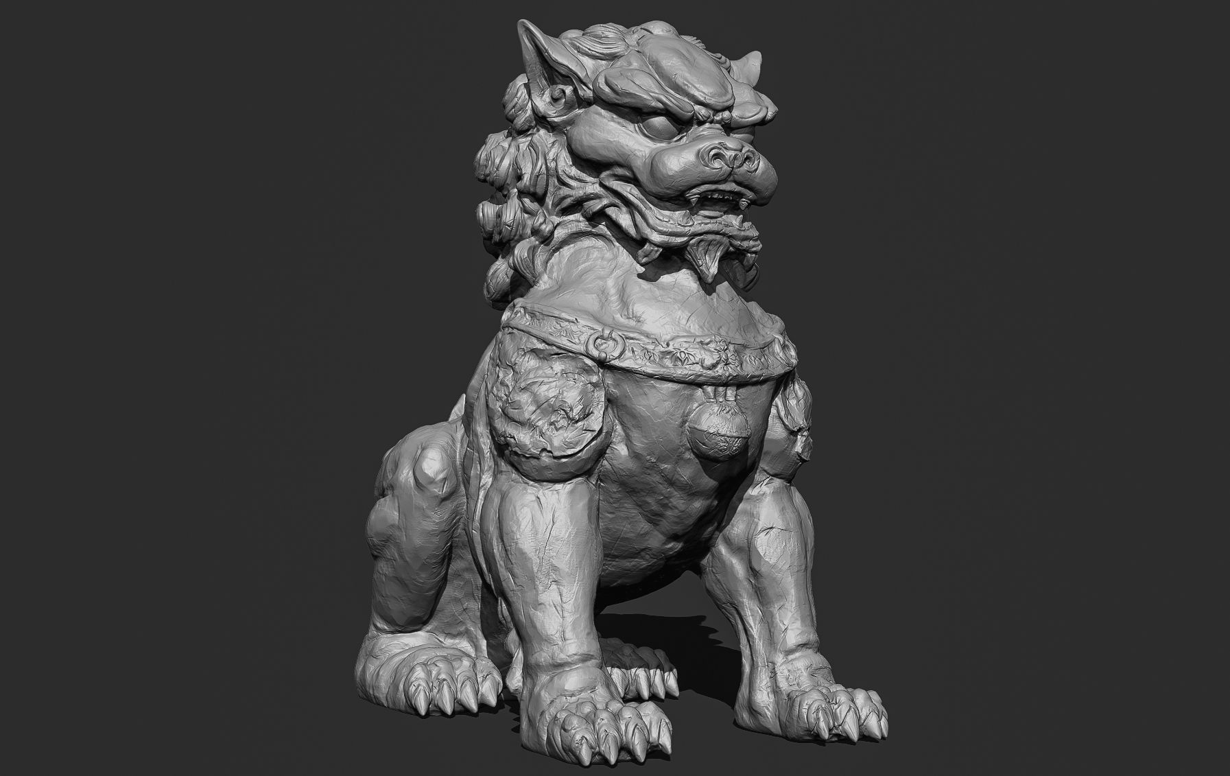 Chinese guardian lion foo dog 3D print model_13
