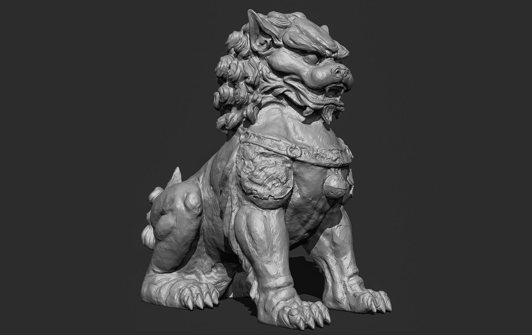 Chinese guardian lion foo dog 3D print model_8