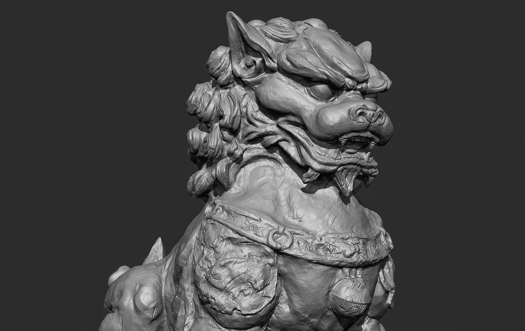 Chinese guardian lion foo dog 3D print model_11