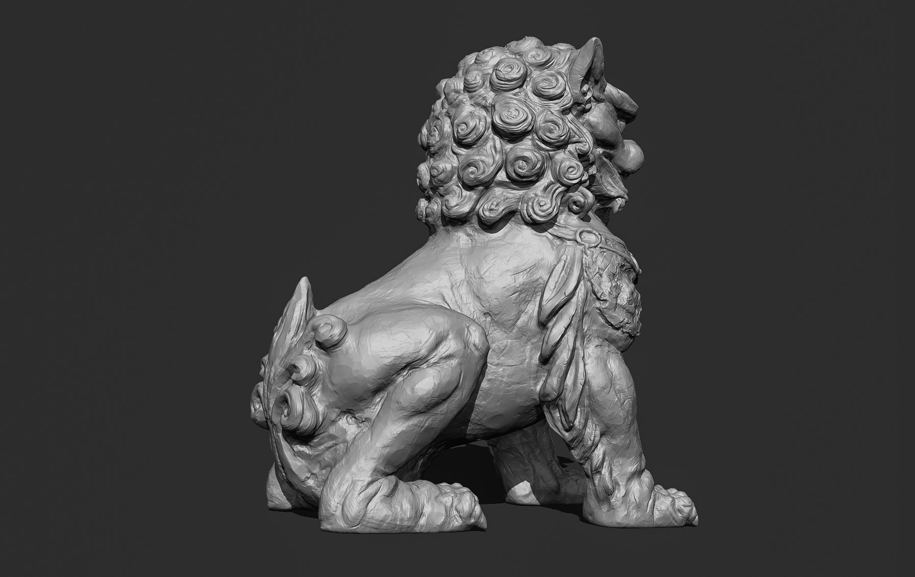 Chinese guardian lion foo dog 3D print model_23