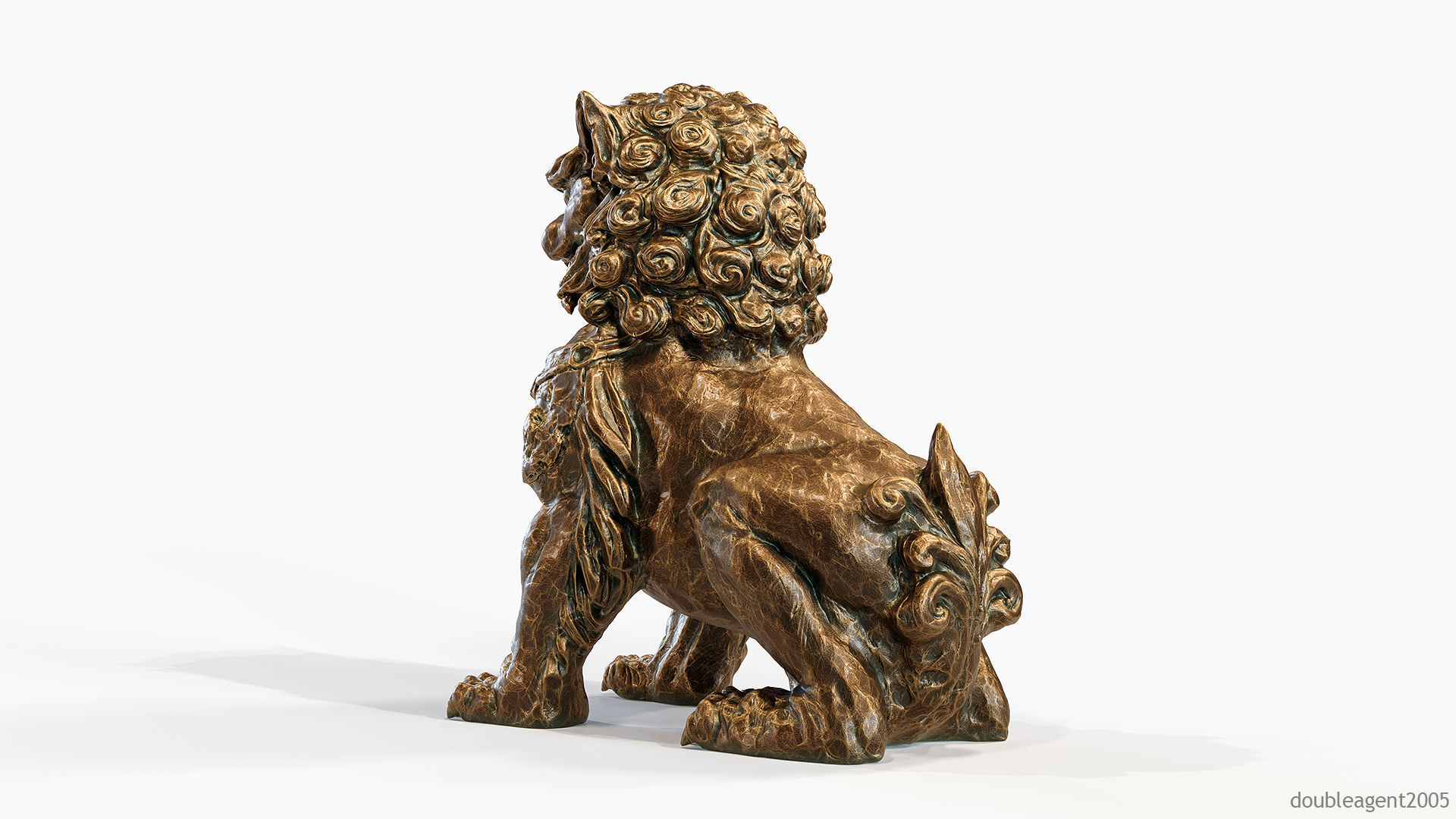 Chinese guardian lion foo dog 3D print model_7