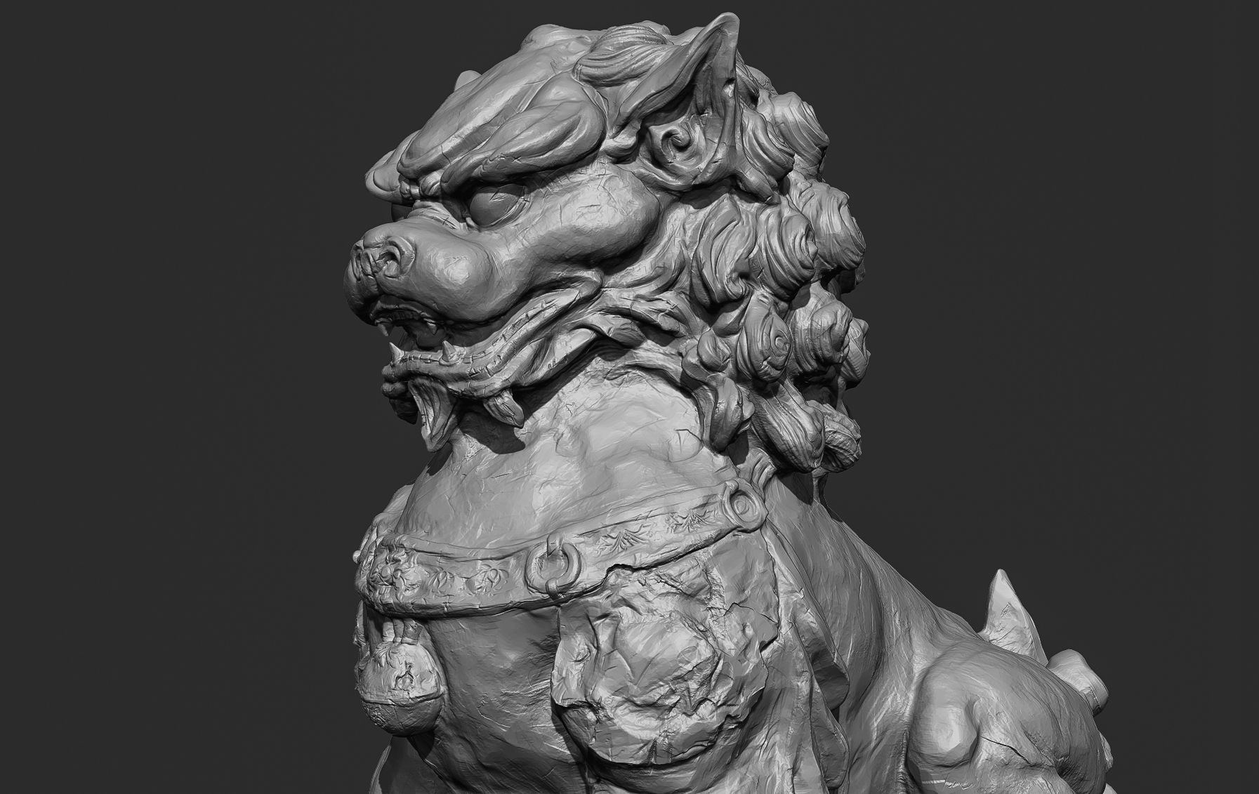Chinese guardian lion foo dog 3D print model_17