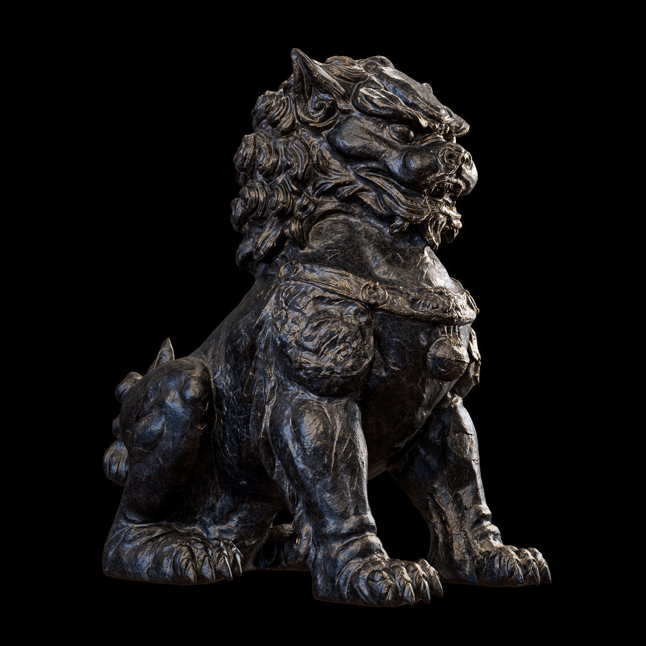 Chinese guardian lion foo dog 3D print model_30