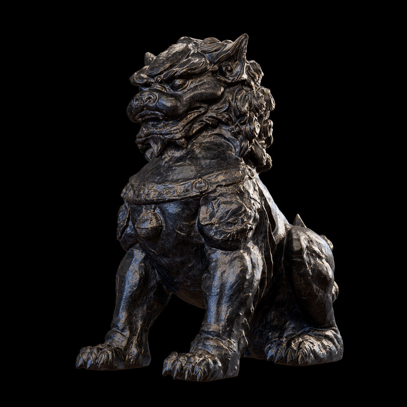 Chinese guardian lion foo dog 3D print model_29