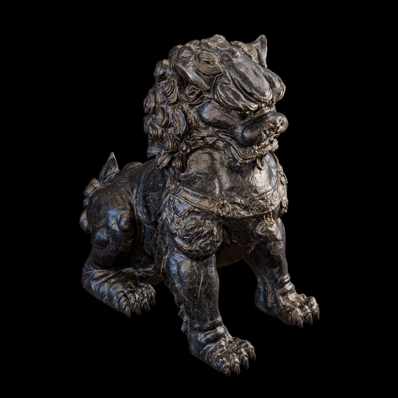 Chinese guardian lion foo dog 3D print model_28