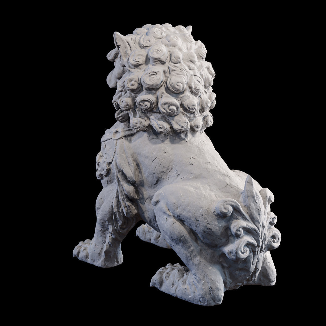 Chinese guardian lion foo dog 3D print model_34