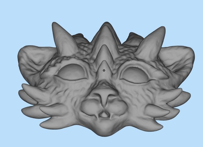Fantastic cat head 3D print model_3
