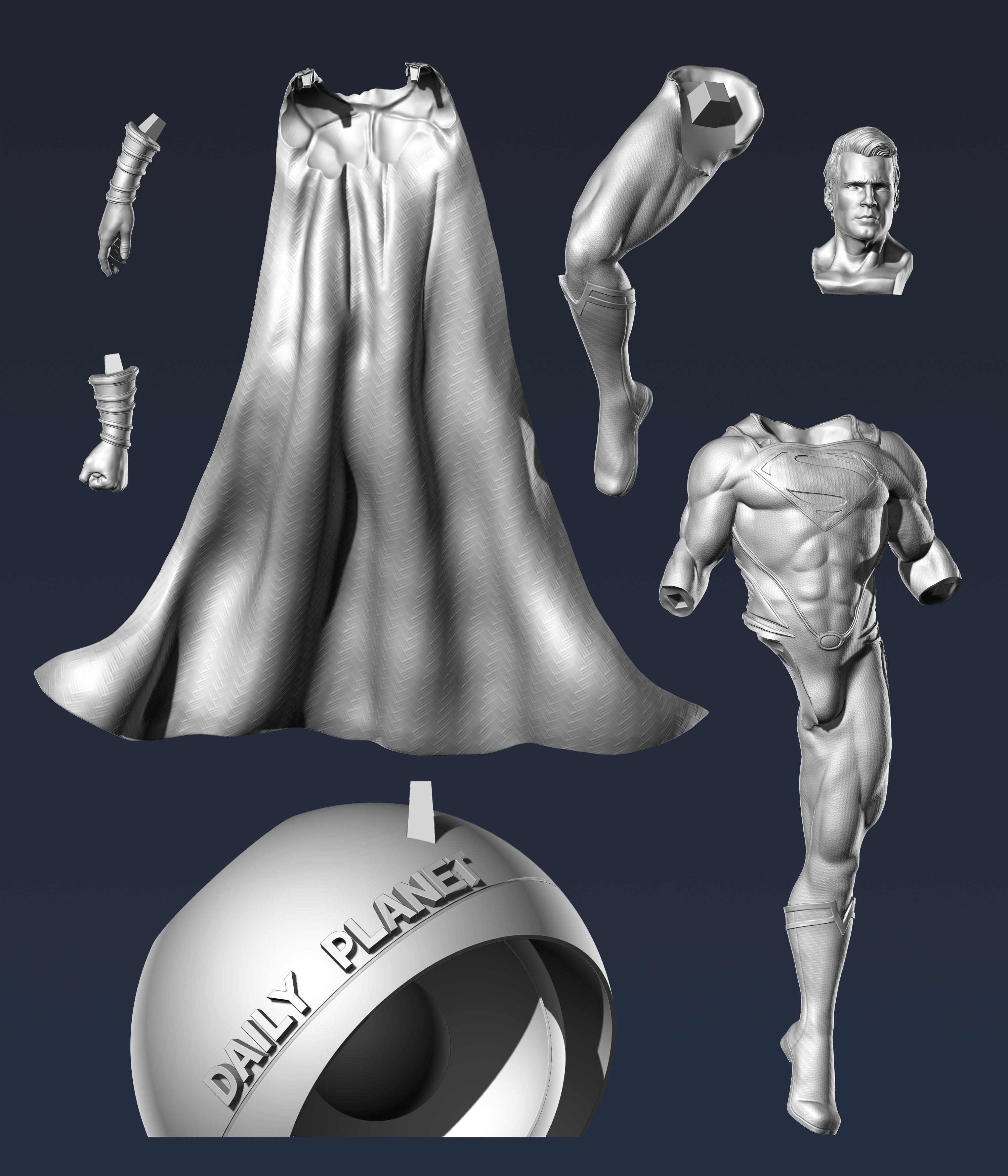 Superman from Man of steel 3D print model_9