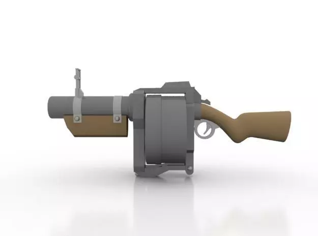 Toy Grenade Launcher 3D model_0
