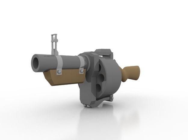 Toy Grenade Launcher 3D model_1