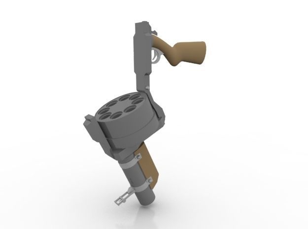Toy Grenade Launcher 3D model_5