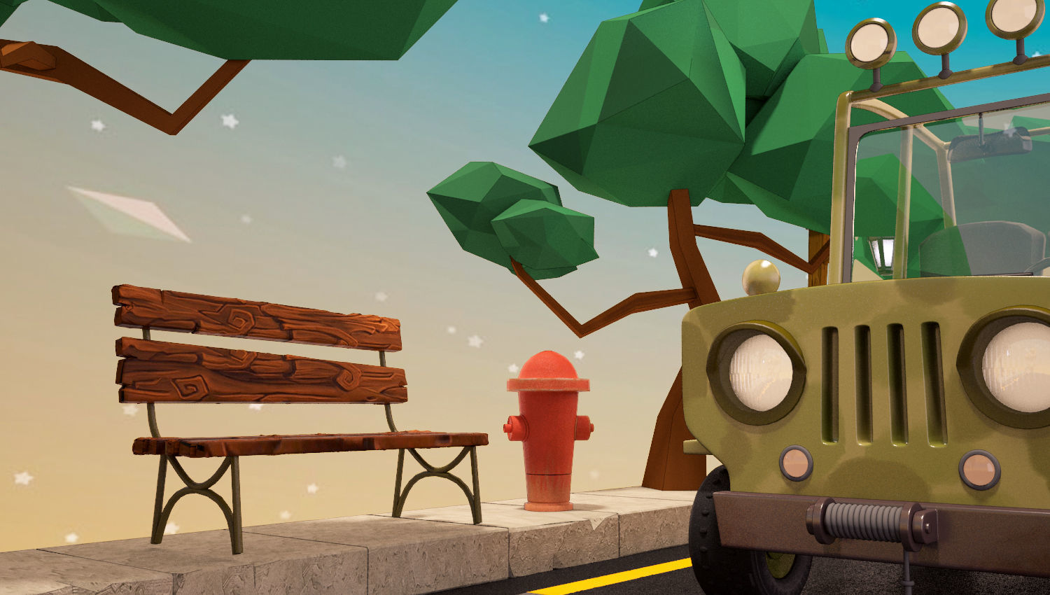 Cartoon Jeep 3D model_3