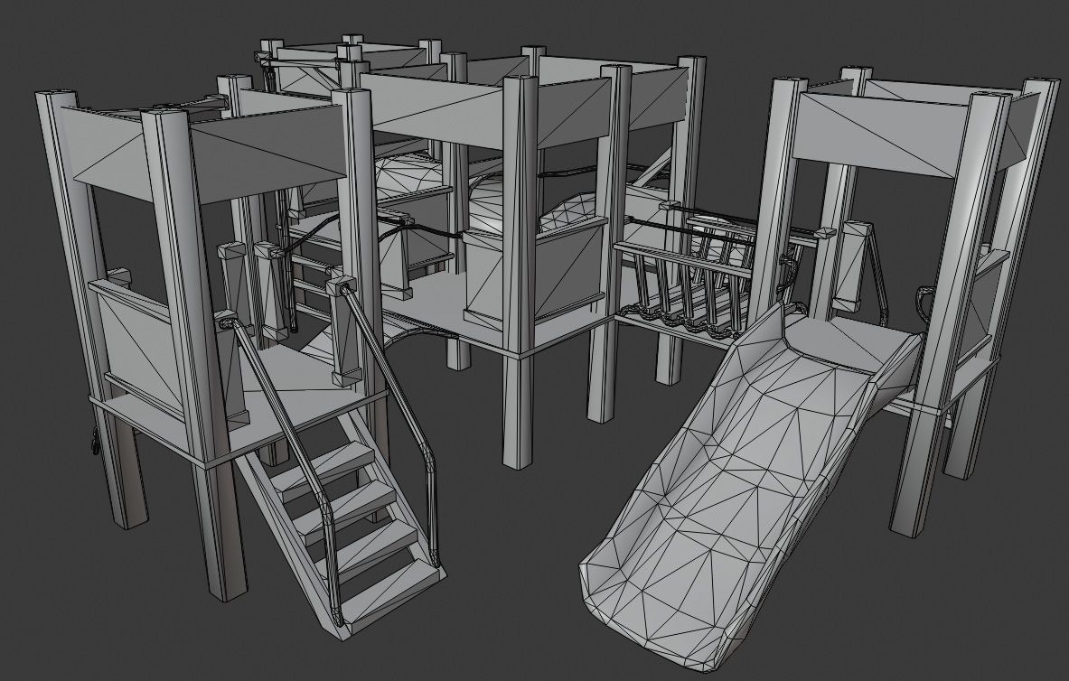 3D model Kids Playground VR / AR / low-poly | CGTrader