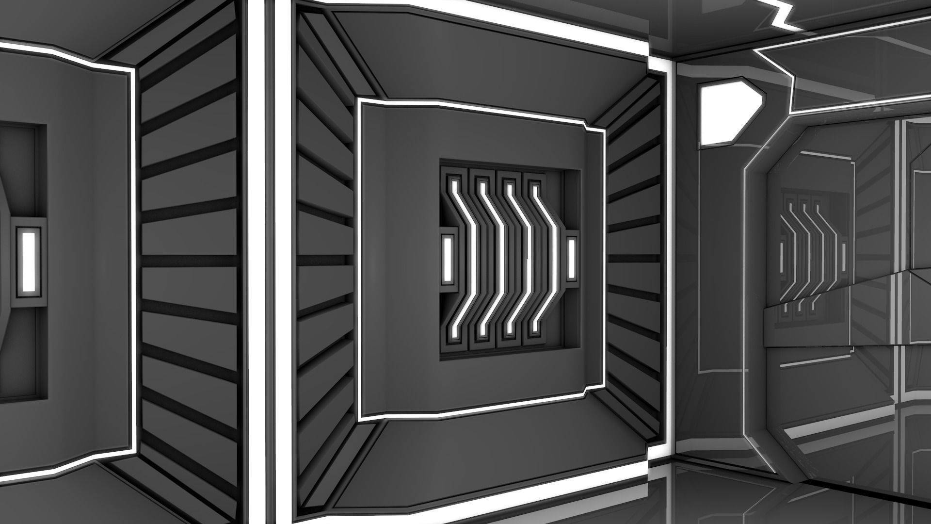 Sci Fi Corridor 3D model_6