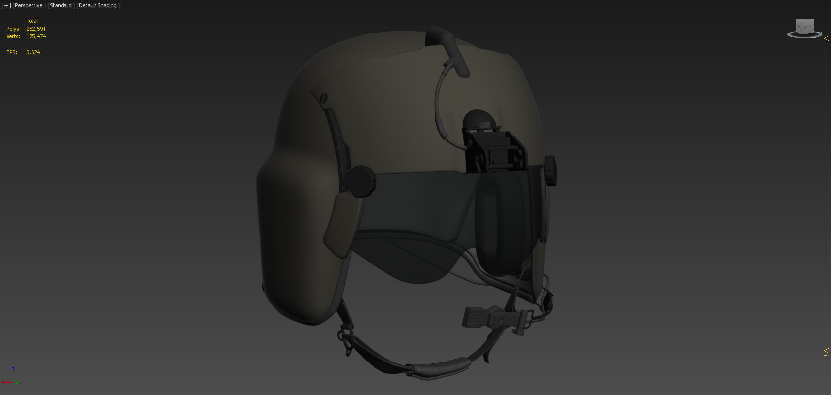 Pilot Helmet Gentex HGU 56P 3D model_10