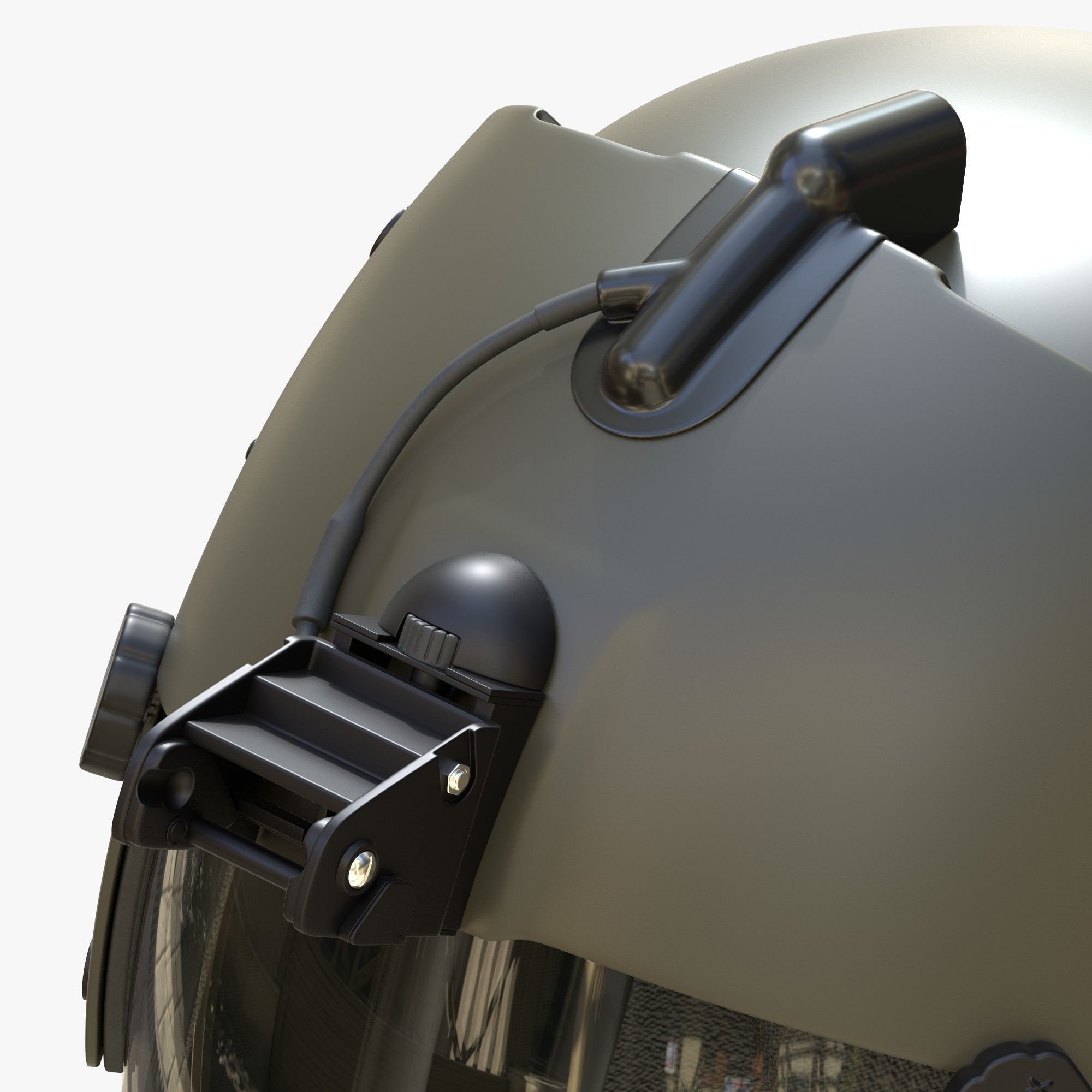 Pilot Helmet Gentex HGU 56P 3D model_5