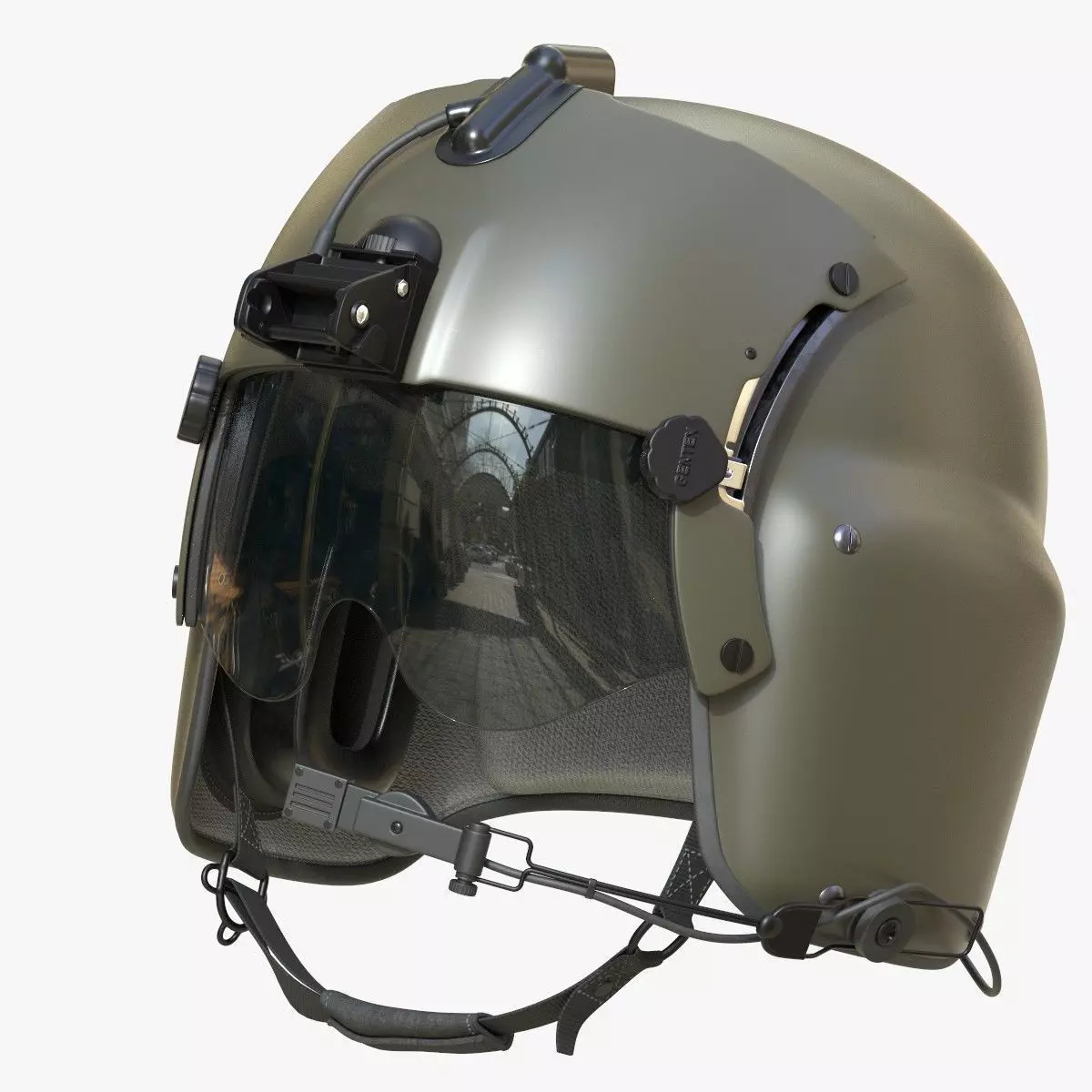 Pilot Helmet Gentex HGU 56P 3D model_0