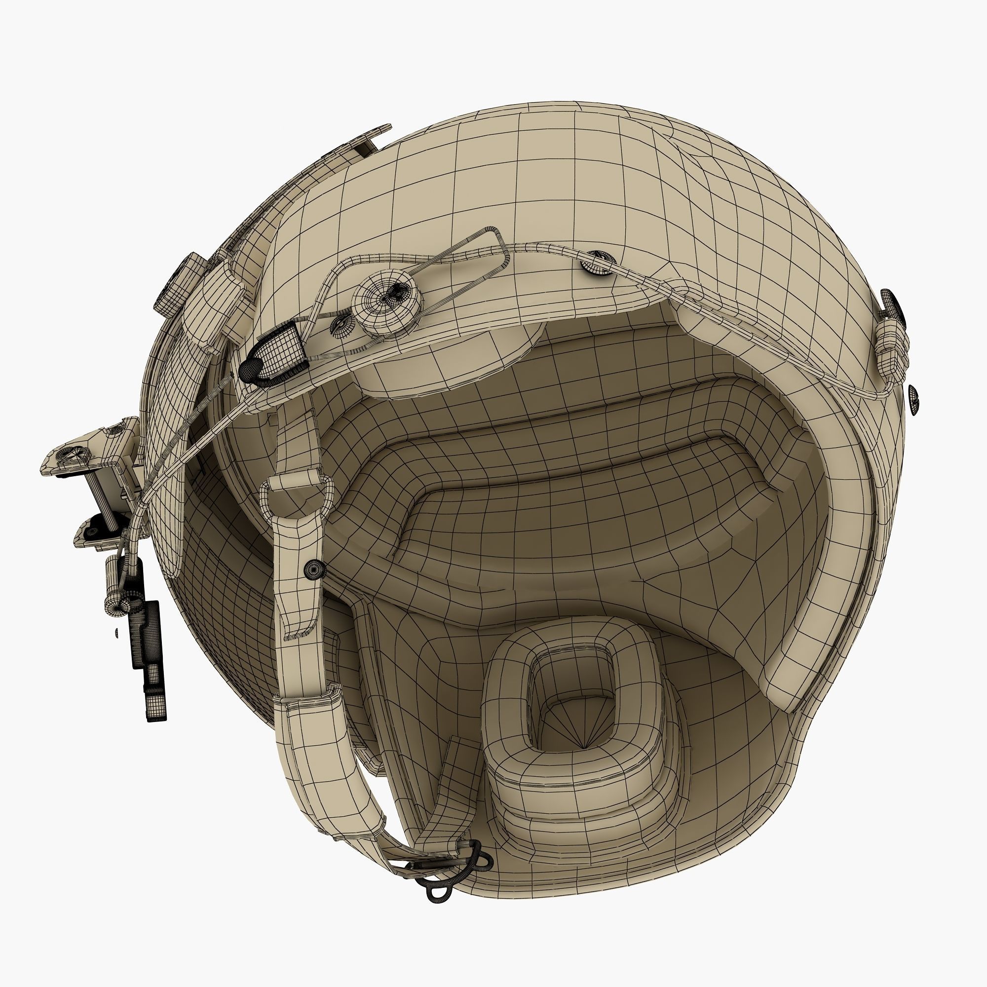 Pilot Helmet Gentex HGU 56P 3D model_9