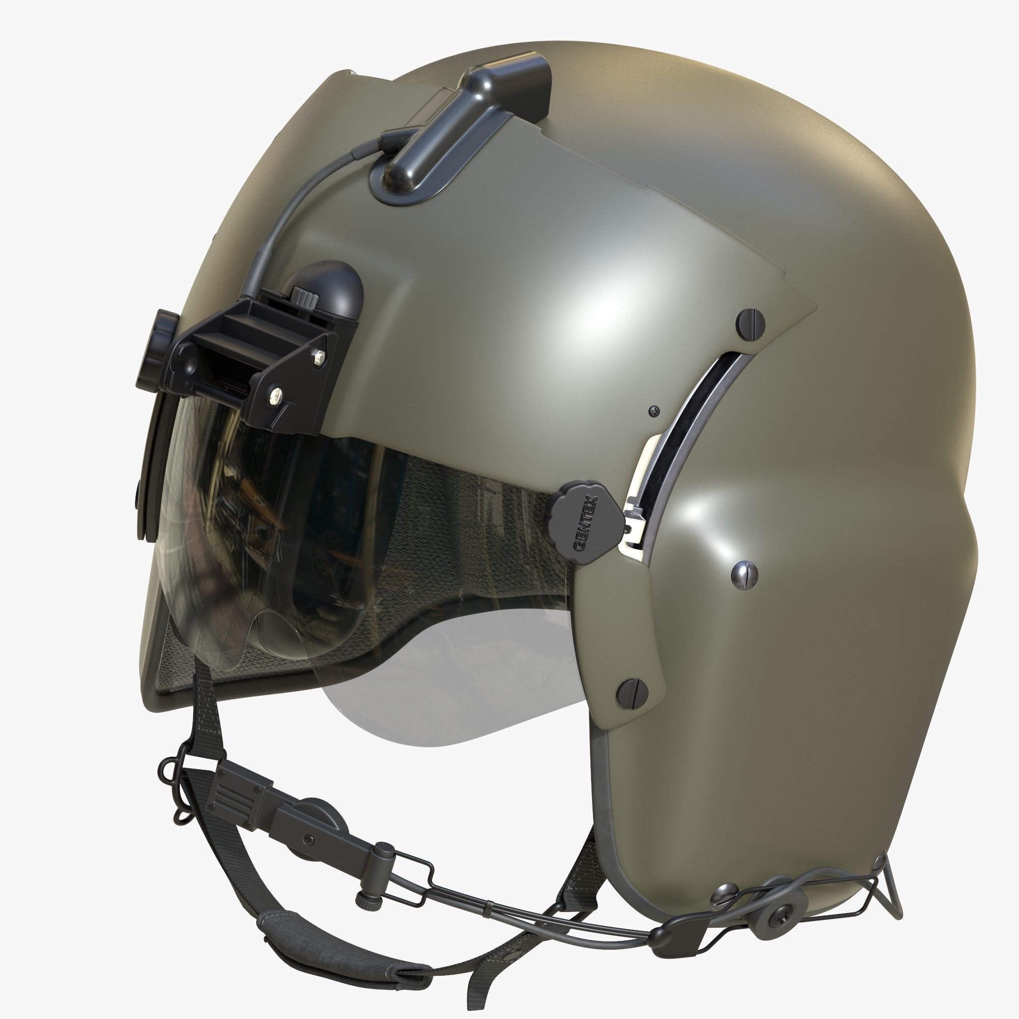 Pilot Helmet Gentex HGU 56P 3D model_2